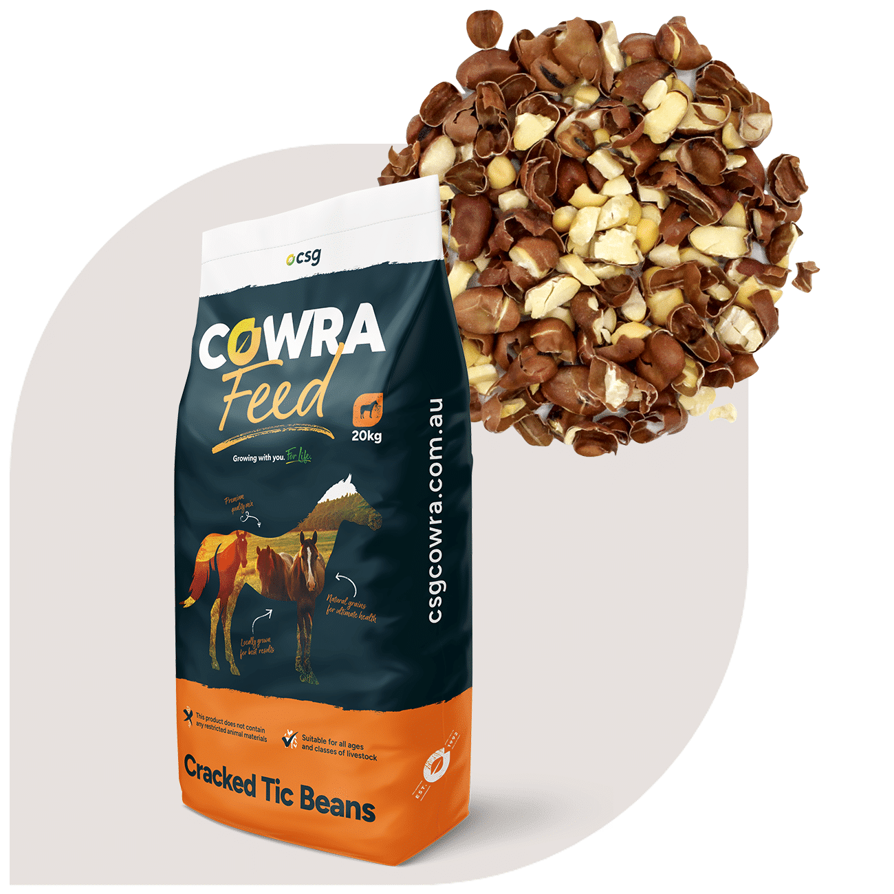 Cowra Seed Cracked Tic Beans